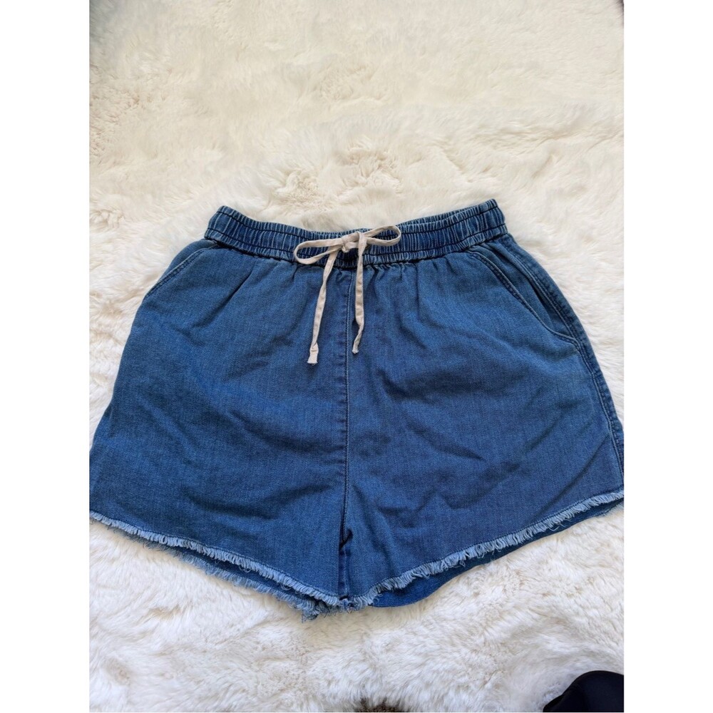 Wilfred Indigo Denim Drawstring Shorts